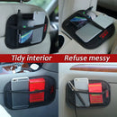 Car Leather Mesh Bag Oxford Fabric Storage Net Bags Car Interior Organizer Phones Coins Keys Storage Auto Stowing Tidying Tools