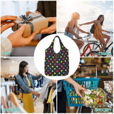 Custom Recycling Classic Black And White Polka Dot Shopping Bag Women Tote Bag Portable Grocery Shopper Bags