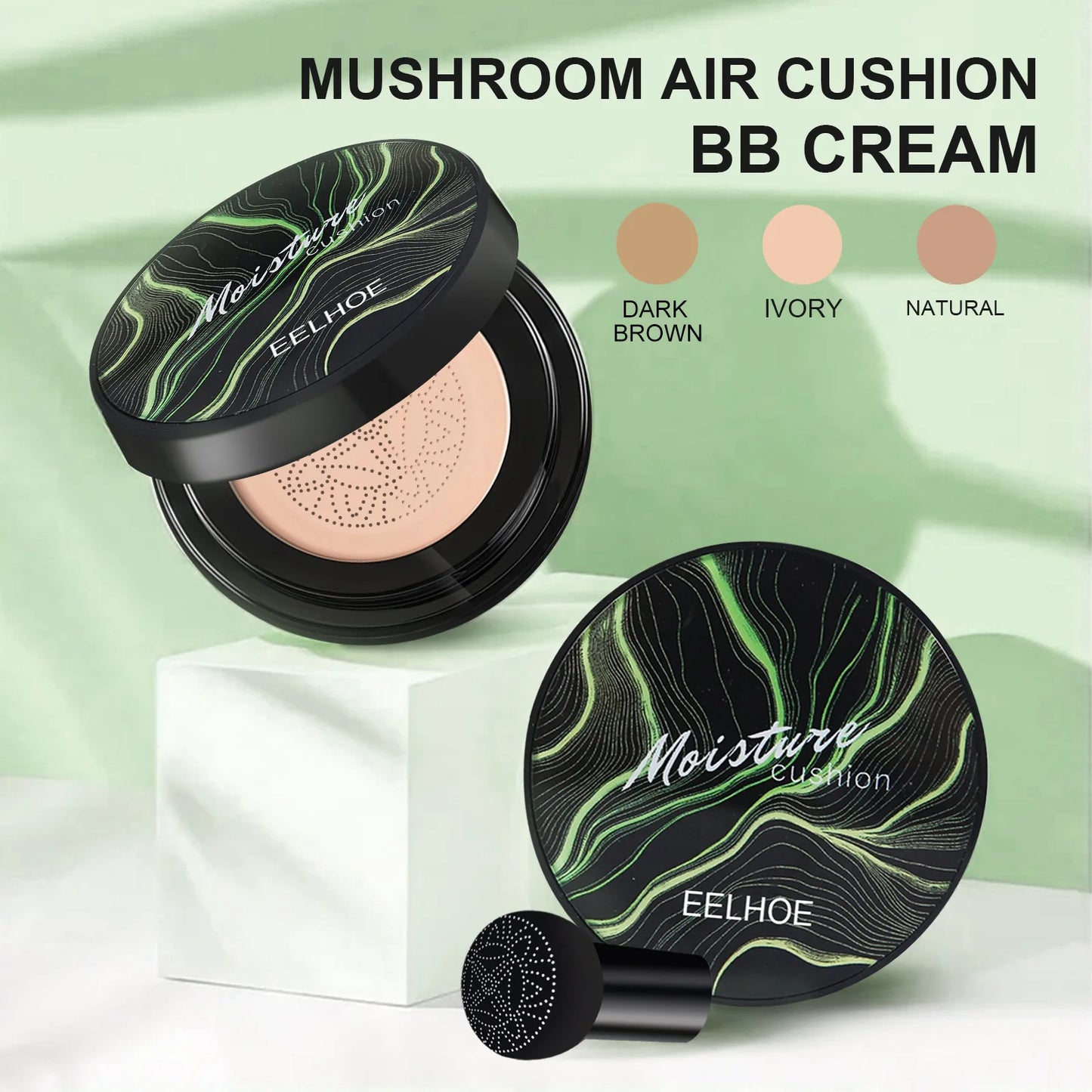 Eelhoe cabeça de cogumelo almofada de ar bb creme hidratante à prova dwaterproof água rosto cosméticos iluminando maquiagem base creme mágico fundação