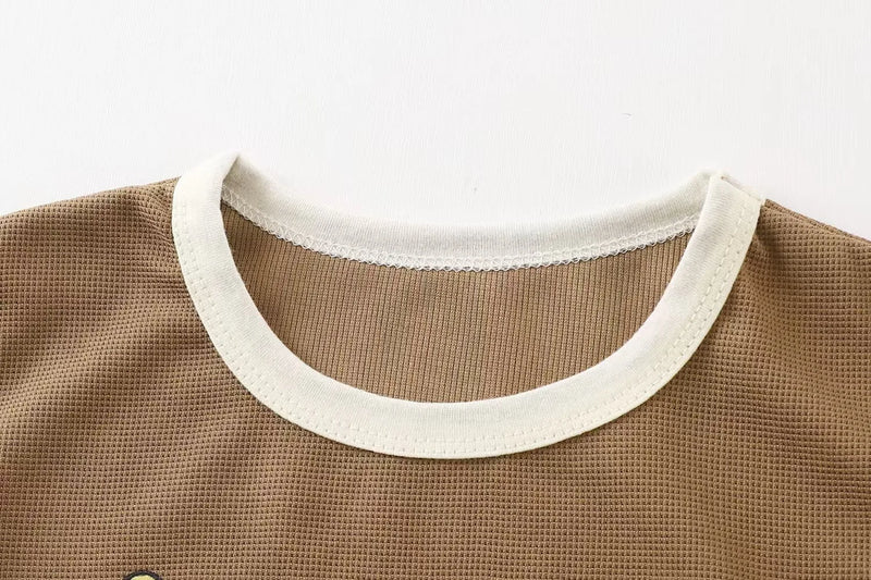 Summer Children Korean Style Clothing Set for Boys and Girls Short-sleeved Shorts Casual Sportswear Cute Bear 2Pcs