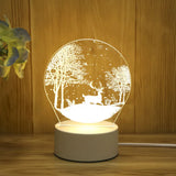 Romantic Love 3D Acrylic LED Lamp for Home Children's Night Light Table Lamp Birthday Party Decor Valentine's Day Bedside Lamp