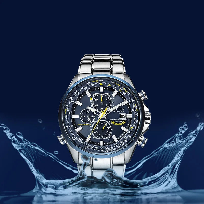 CITIZEN Blue Angel I Generation Men's Quartz Watch Radio Nightlight Sky Eagle Blue Angel Light Kinetic Energy Men's Watch AT8020