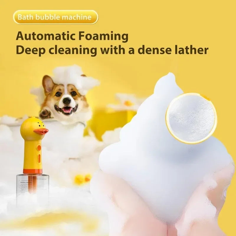 Electric Dog Cleaning Foam Machine Automatic Soap Dispenser for Bathing Rechargeable Shampoo Mix Bottle  Produtos Para Pet