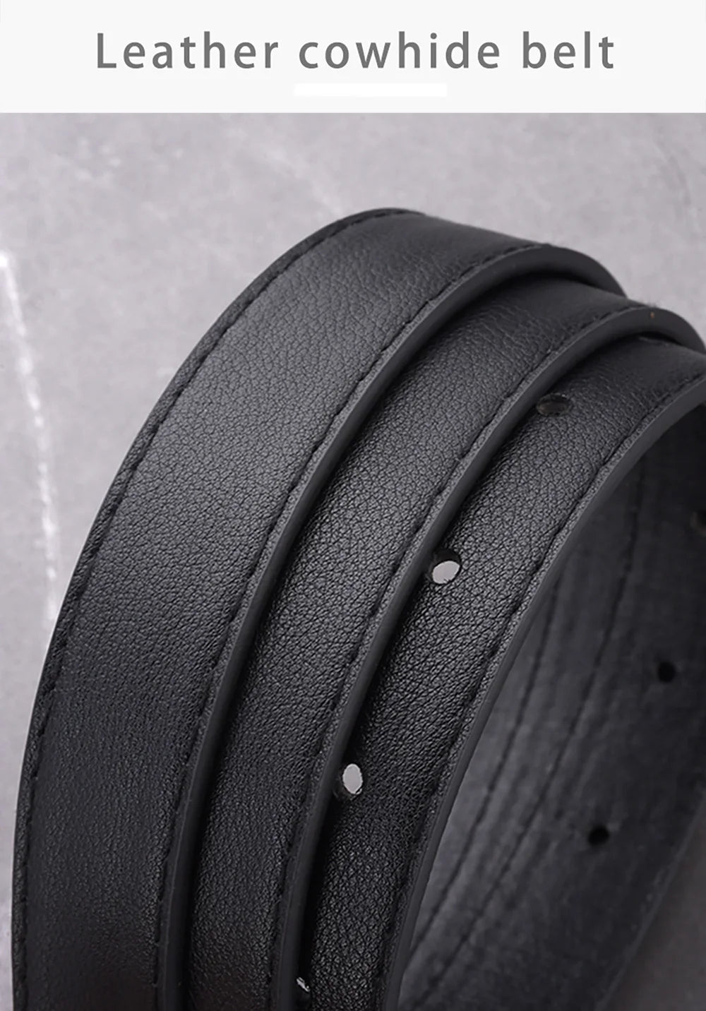 Women's Fashion Pin Buckle Thin Belt Genuine Luxury Soft Belt for Women with Cargo Pants Jeans Windproof PU Leather Belt