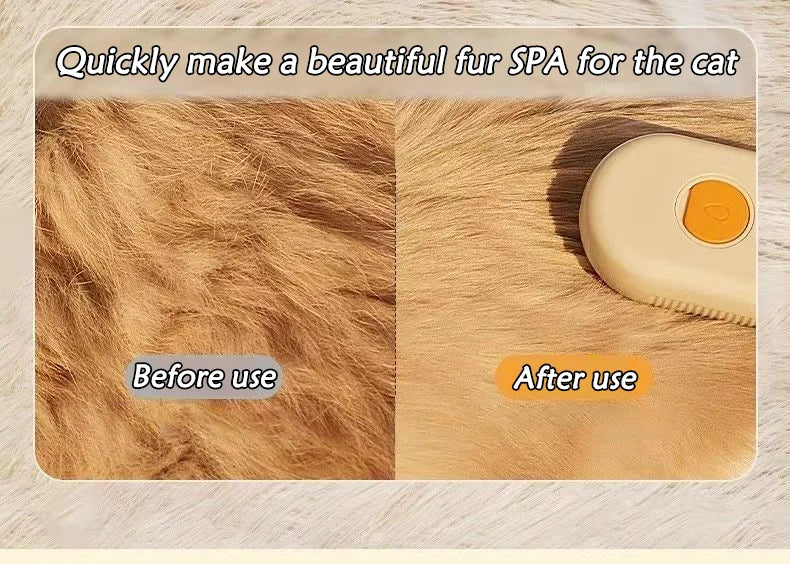 Cat Dog Pet Spray Massage Brush 3 in 1 One Button Steam Spray Folding Rotatable Floating Hair Bath Hair Removal Brush Comb