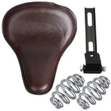 Motorcycle Universal Brown PU Solo Driver Seat Springs Bracket Mount Kit For Harley Honda Yamaha Suzuki Indian Triumph BMW ATV