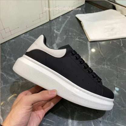 New all-match fashion white shoes men and women thick-soled height-increasing shoes casual couple sports shoes