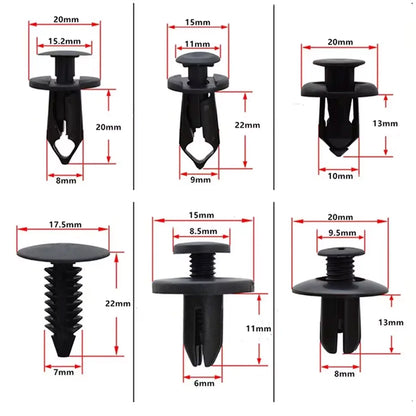 Car Retainer Clips Plastic Fasteners Kit 6 Size Auto Push Pin Rivets Set Body Bumper Push Rivet Clips ﻿