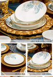 Gold Luxury Home Dinnerware Sets Gift Wedding Guests Party Kitchen Tableware Ceramic Christmas Tableware Dinner Sets