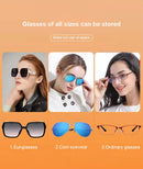 SEAMETAL Cowhide Sun Visor Glasses Holder Premium Leather Wear-Resistant Sunglasses Protective Box Auto Eyeglasses Storage Case