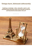 Creative Retro Iron Tower Hourglass Office Desktop Decoration Ornament Furniture Placement and Decoration for Home Decorations