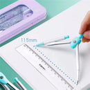 7-Piece Compass and Ruler Set Student Ruler Set Cute Rriangle Ruler Set Exam Specific Ruler Box Set Ruler Set School Starts