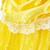 Kids Belle Cosplay Party Princess Dress Beauty Beast Princess Clothes Halloween Event Festival Party Flowers Print Costume