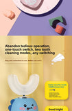 Children U-shaped Electric Toothbrush 360 Degrees Smart Cartoon Kids Silicone Toothbrush Automatic Rechargeable Sonic Toothbrush