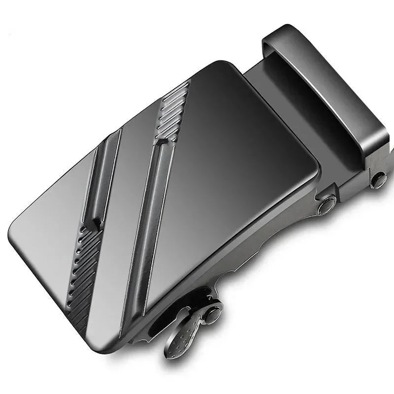 Men's Leather Belt Buckle Single Knot Casual Cross-border Style 4.0 Automatic Width 3.5cm