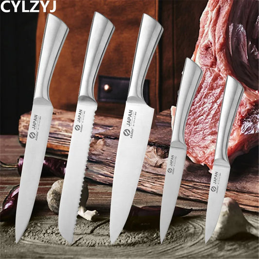 Stainless Steel Kitchen Knives Set Fruit Paring Utility Serbian Chef Slicing Bread Japanese Kitchen Knife Set Accessories Tools