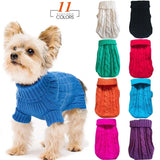 Roupa tricotada de inverno para cães pequenos e médios, suéter Chihuahua Puppy, suéter Yorkshire Pure Dog