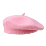 Fashion Warm Winter Wool Berets Hat Retro Solid Color French Artist Hat All Matched Elegant Plain Cap Lady