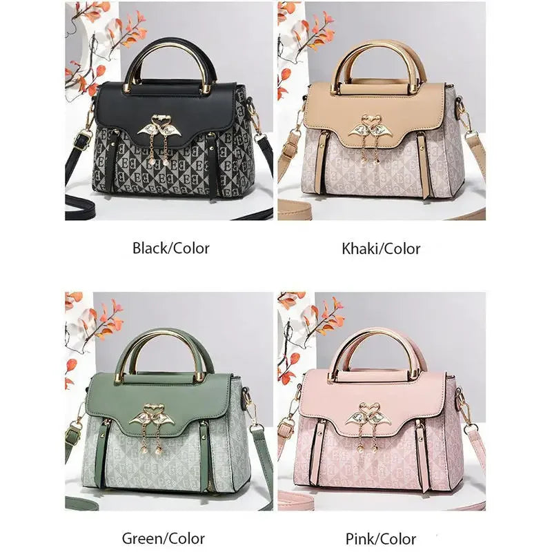 Ladies' handbag 2026 new fashion trend embossed plain style versatile casual shoulder crossbody bag.