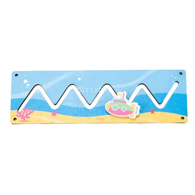 Kindergarten Montessori Wooden Busy Board Castle Gear Crocodile Zippers Geometric Jigsaw Puzzles Montessori Toy Educational Toys