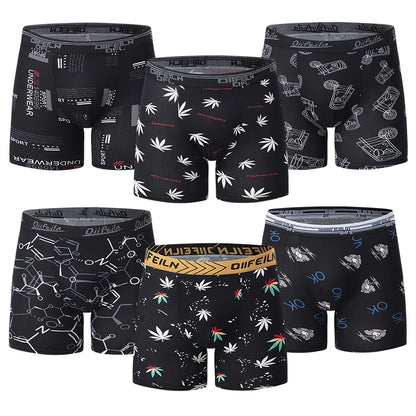 4/5 /10 Pcs Fashionable Men's Long Underwear Casual Boyshort Youth Sports Shorts Comfortable Breathable Stretch Shorts Underwear