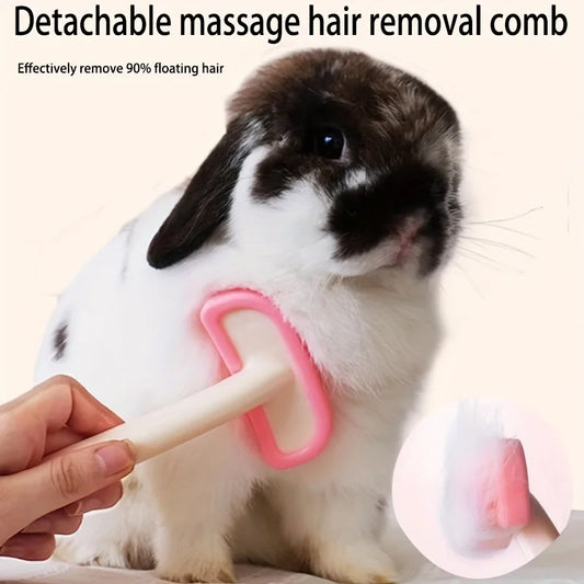 1Pc Detachable Rabbit Massage Hair Removal Comb For Rabbit,Chinchilla,Cat And Groundhog,Hair Grooming Supplies Pet Brush