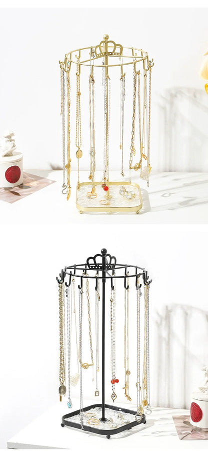 1 creative desktop acrylic base crown jewelry rack suitable for necklace pendants for easy organization and summarization