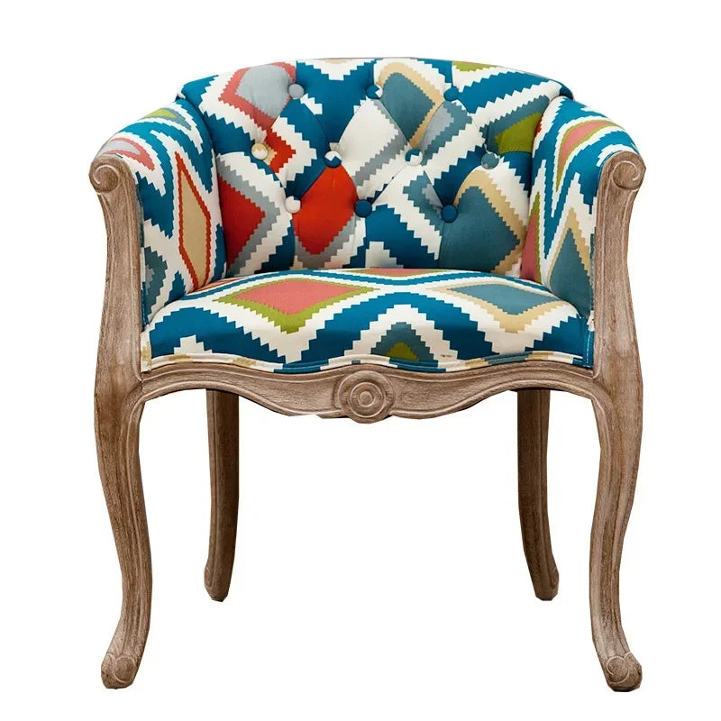 European Hotel Dining Chair, Leisure Sofa Chair, Solid Wood Antique Dining Chair, Living Room Leisure Sofa,Support Customization