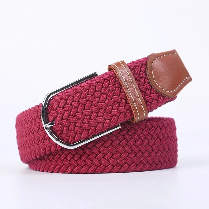 Women's Belt Fashion Casual Woven Elastic Belt Outdoor Sports Military Tactical Strap Climbing Work Belt Unisex Jeans Pants