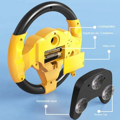 Volante eléctrico de juguete para niños, con sonido nítido y brillo, ideal para la primera infancia, con sonido vocal. 
