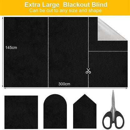 1/2/3M Portable Blackout Curtain Blind Window Thermal Insulated Kitchen Curtains Stick On DIY Non-perforated Temporary Curtain