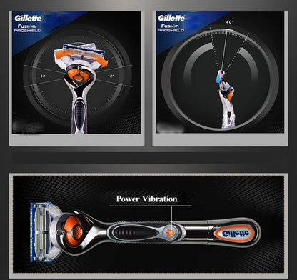 Gillette Fusion ProGlide Power Razor Shaver 5 Layer Blades Male Face Beard Hair Trimmer Men\'s Razor Machine Original