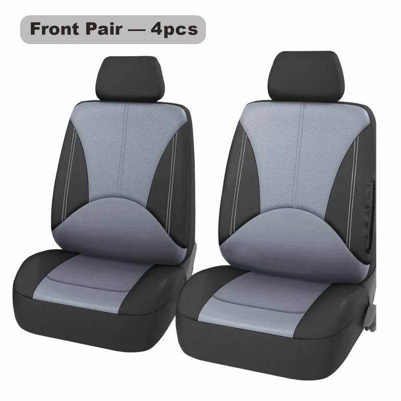 All-Season Universal 9-Piece PU Leather Car Seat Cover