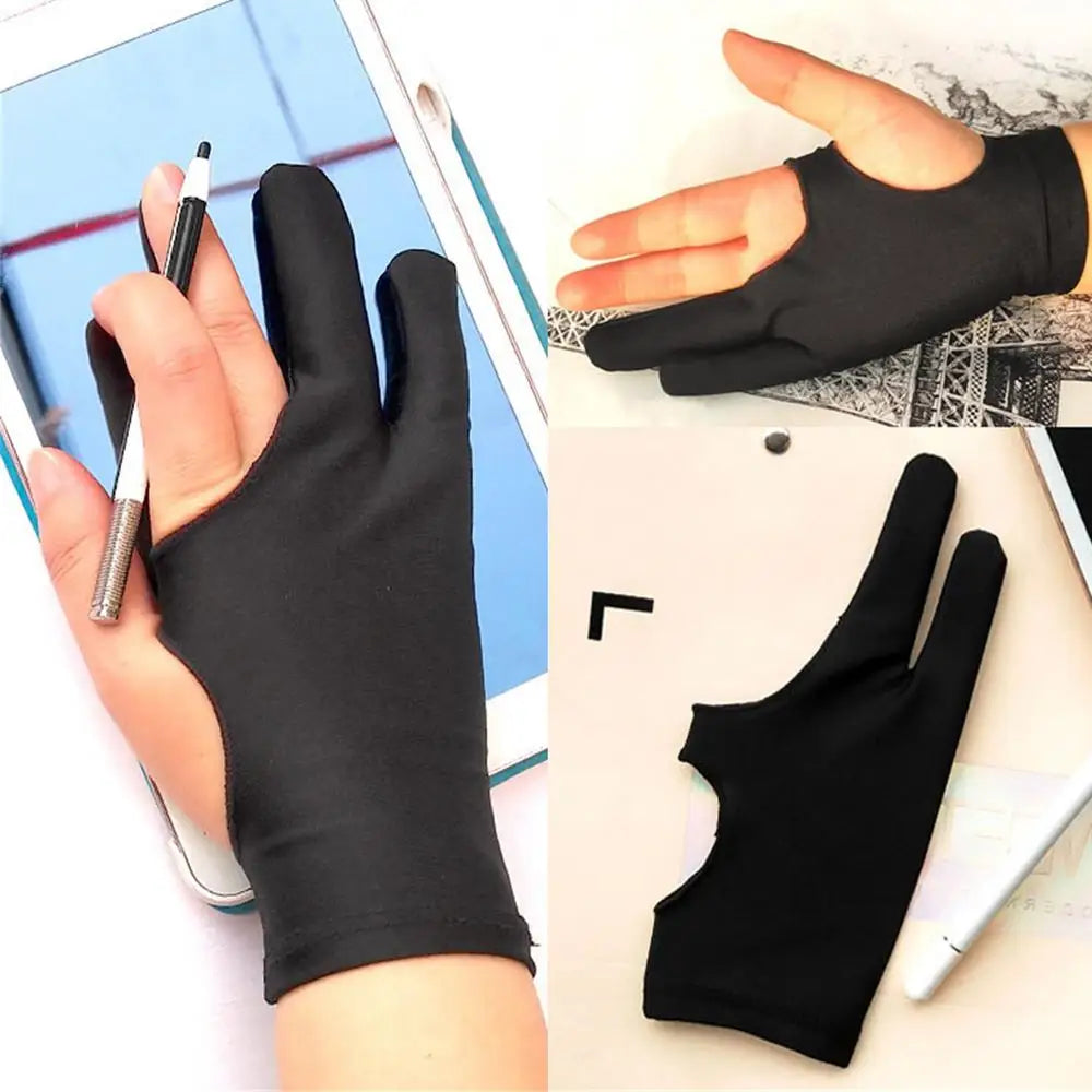 Anti-touch Two-Finger Hand Painting Gloves For Tablet Digital Board Screen Touch Drawing Anti-fouling Oil Painting Art Supplies