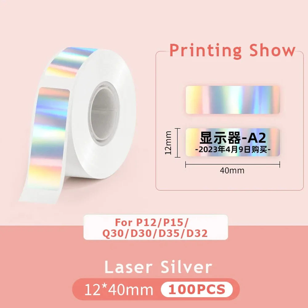 Phomemo D30 Q30/31 Mini Label Printer Paper Printing Label Waterproof Oilproof Scratch-Resistant Price Label Laser Sticker