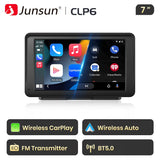 Junsun 9 inch Car DVR 4K Dash Cam Wireless Carplay for Apple Android Auto Dual Lens Video Recorder Dashboard Monitor FM BT AUX
