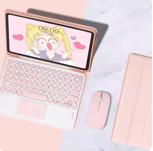 Funda con teclado Bluetooth para Redmi Pad, funda magnética de cuero desmontable con ratón y portalápices integrado, SE 11, 2023 