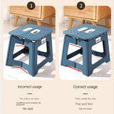Lightweight Folding Step Stool Multi-Purpose Handheld Thickened Footstool Non-Slip Plastic Small Benches for Kitchen