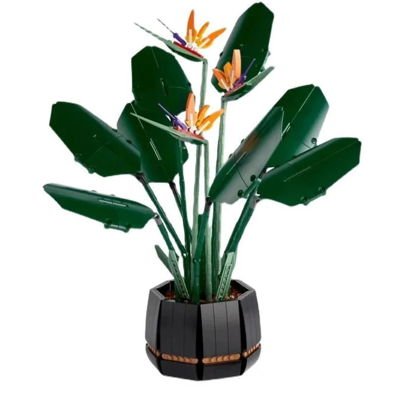 Creative 8 bouquets of eternal flowers, roses, orchids, succulents, building blocks, bonsai toys, gifts for girls and children