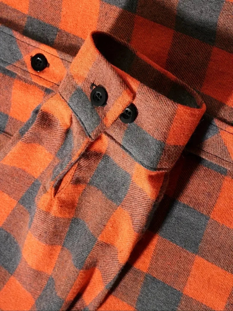 Camisa a cuadros con capucha de moda juvenil para hombre, camisa de manga larga ajustada, camisa informal de viaje para parejas, camisa deportiva para hombre, chaqueta