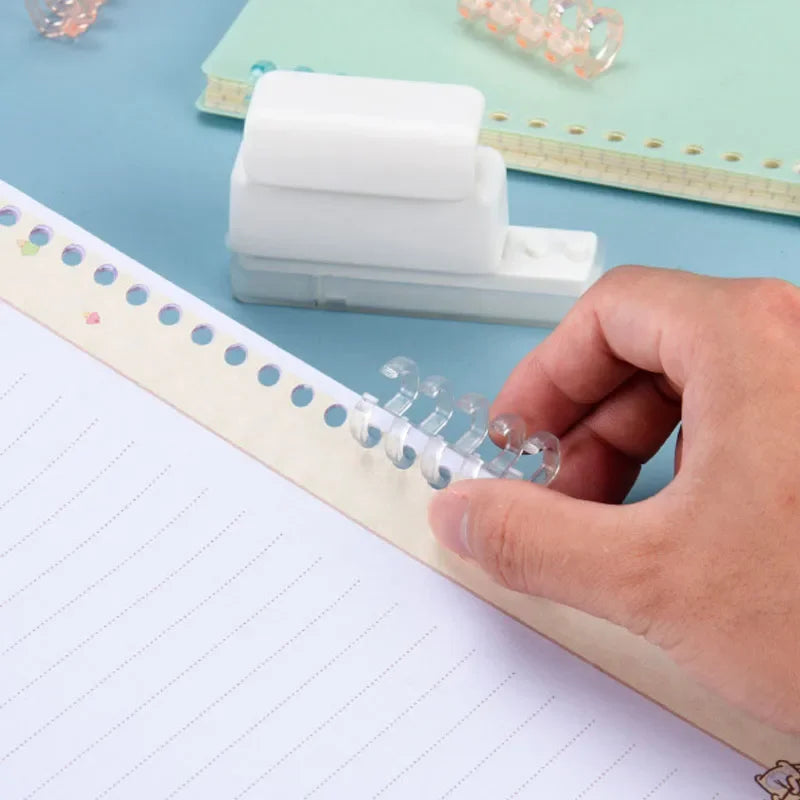 Fromthenon 5 Holes Puncher Loose Leaf Notebook Paper Mini Puncher Loose-leaf Binding Student Office Stationery Supplies