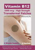 Vitamin B12-5000mcg (High Strength) Plus Additional Vitamins - Transdermal Patches. Patches Made in USA. 8 Weeks Supply.