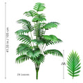 52-125cm/49.2in  Artificial Palm Tree Tropical Fake Plant Green Plastic Palm Leaf Branches Suitable for Home Garden Decoration