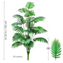 52-125cm/49.2in  Artificial Palm Tree Tropical Fake Plant Green Plastic Palm Leaf Branches Suitable for Home Garden Decoration