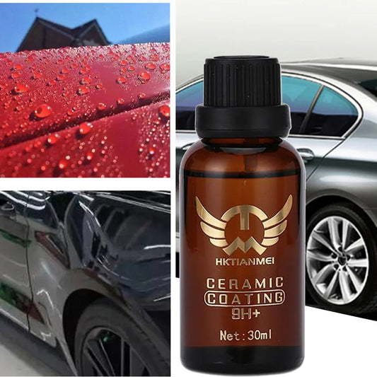 1 unidad de 30 ml de productos de limpieza para automóviles, 9 h de duración, revestimiento de vidrio superhidrofóbico, capa cerámica líquida para automóviles, pintura para automóviles, suministros automotrices.