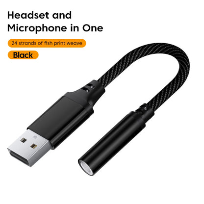 Adaptador de audio USB a conector de 3,5 mm Olaf. Cable de audio USB A a 3,5 mm. Adaptador USB a conector de audio. Convertidor de auriculares para PC y portátil.