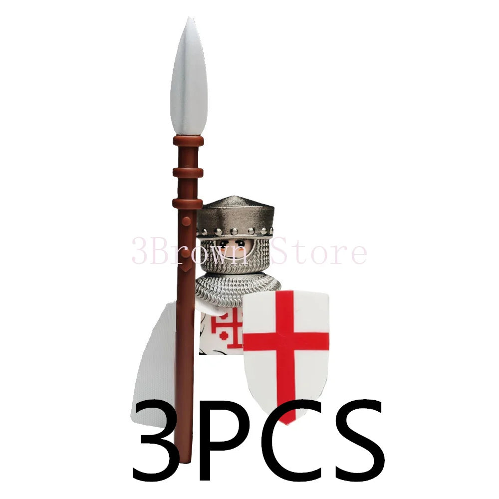 MOC Medieval Building Blocks Castle Knight Western Cowboy Historical Army Cavalry Horse Soldier Gun Kid Toy Gift Brick DIY S040