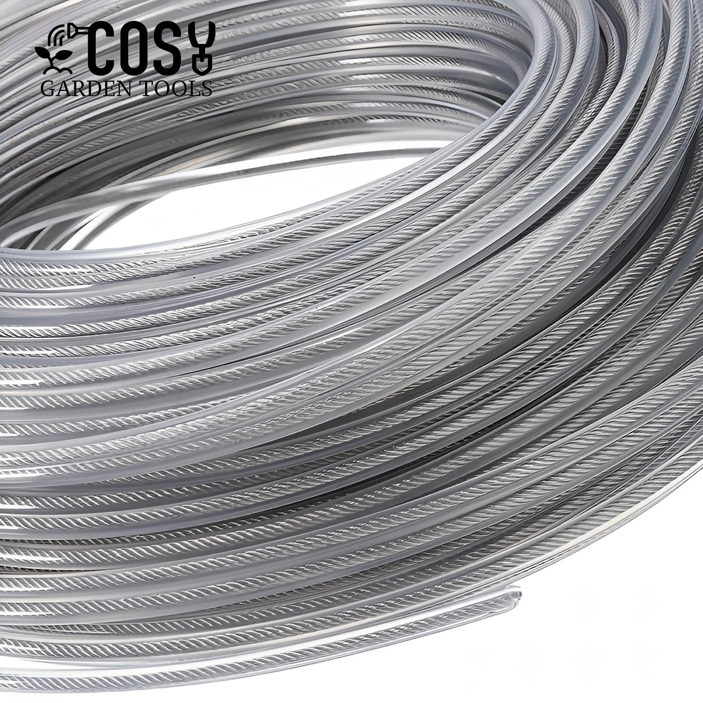 COSY 3mm Steel Wire Nylon Line Brushcutter Trimmer Rope Lawn Mower Cord Wear-resistant Sharp Replacement Garden Tool Accessory