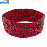 Fashion Leopard Print Sports Headband Yoga Headband Women's Fitness Elastic Cotton Sweat-Absorbing Headscarf Athletic Headwear