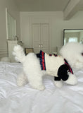 FATHIN Dog Princess Dresses Puppy Bow Knot Dress Luxury Pet Skirt Striped Dresses for Small Medium Cats